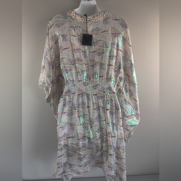 Free People/Anna Sui Iridescent Multicolor Swim Coverup - Picture 4 of 12